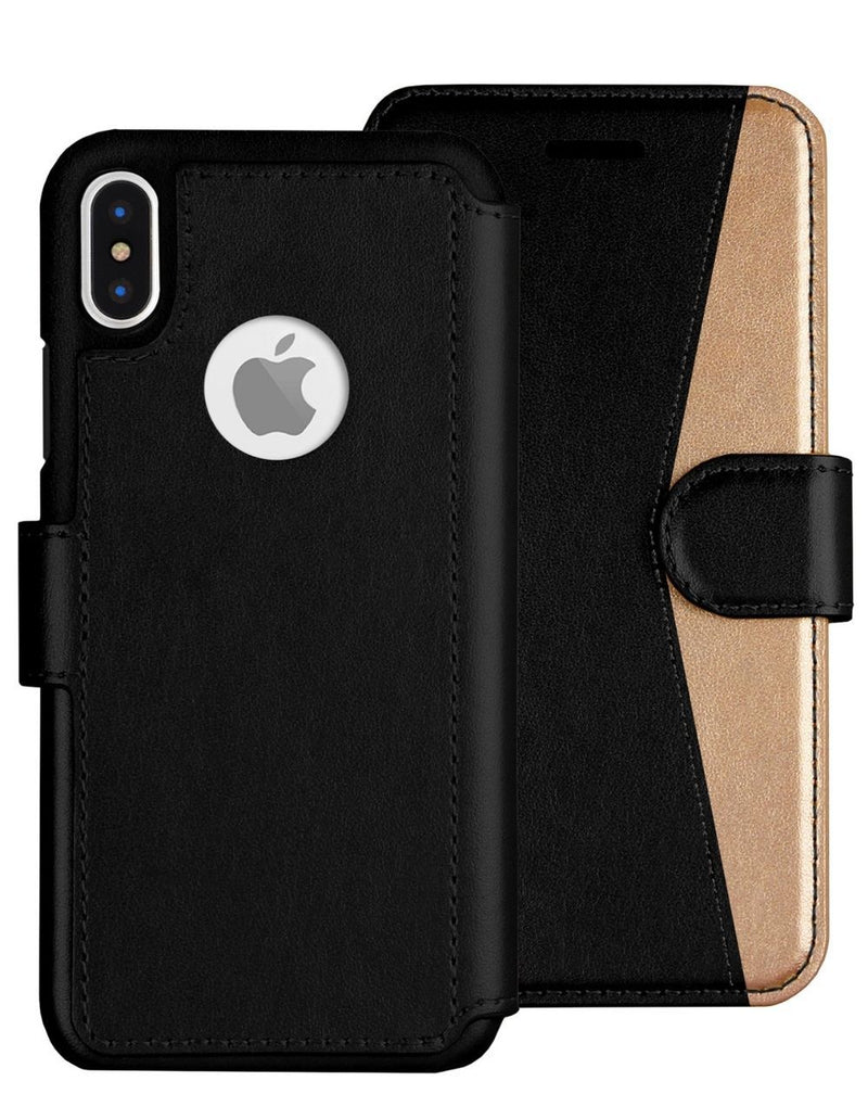 iPhone X/Xs Wallet Case LUPA Legacy Black and Gold 