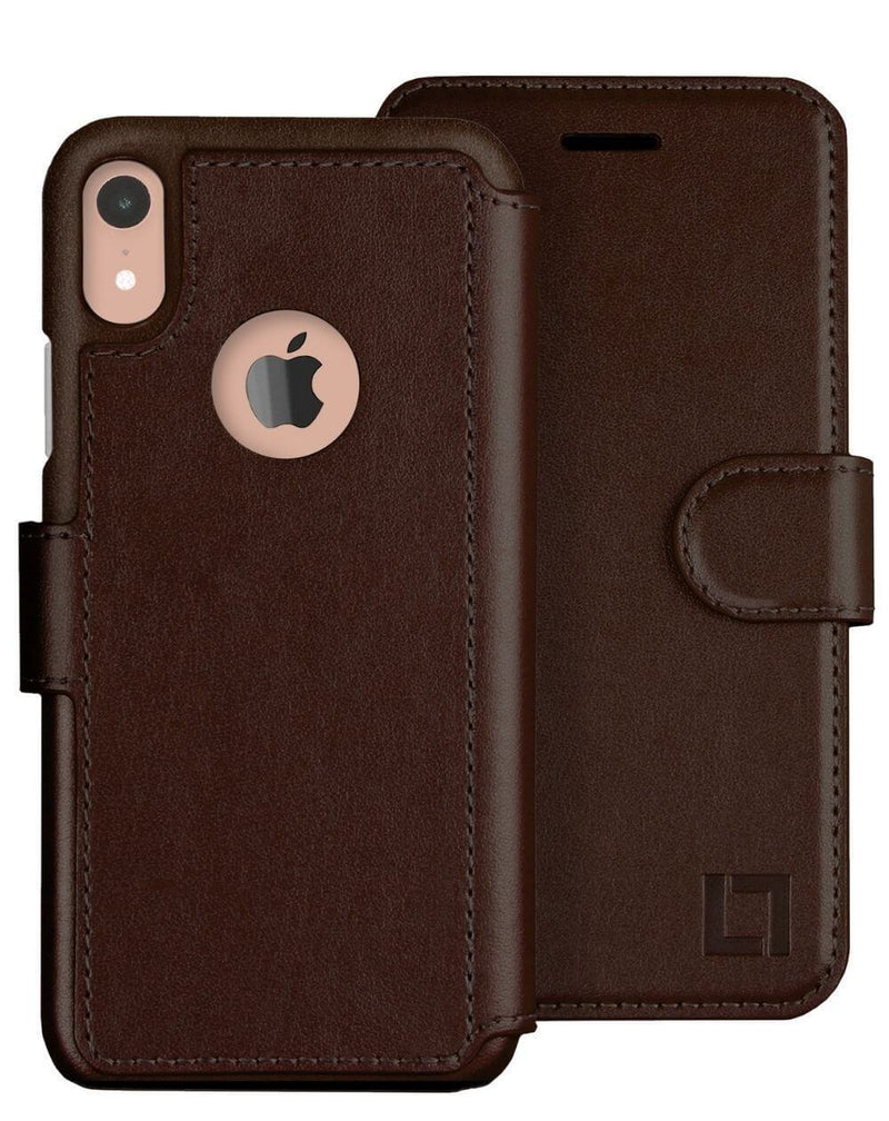 iPhone XR Wallet Case LUPA Legacy Chocolate Brown 