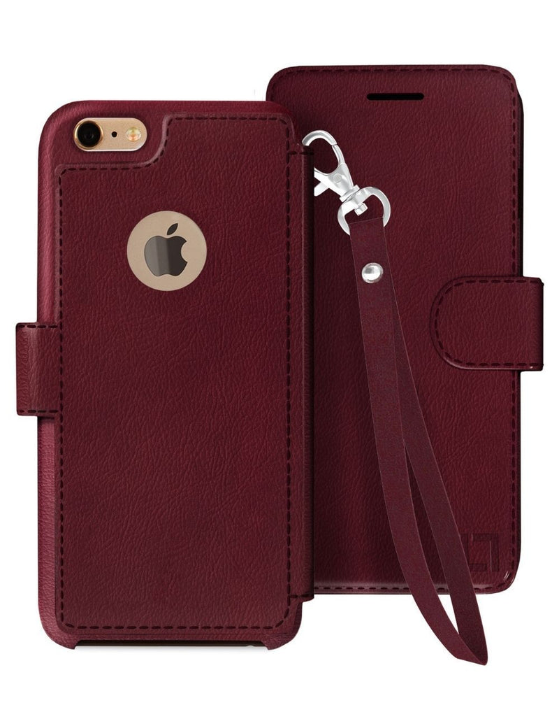 iPhone 6/6s Wallet Case LUPA Legacy Wristlet Burgundy 