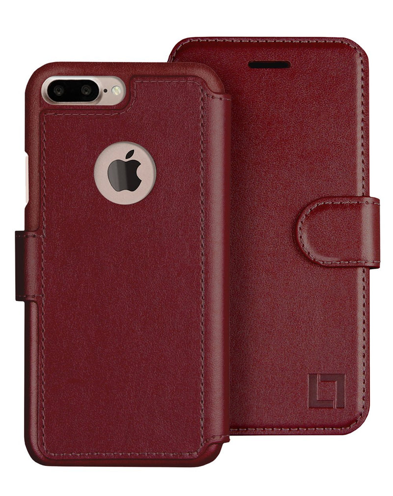 iPhone 7 Plus Wallet Case LUPA Legacy Burgundy 