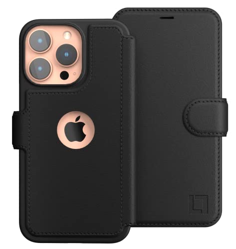 Loulou Leather Iphone 14 Pro Max Case In Black