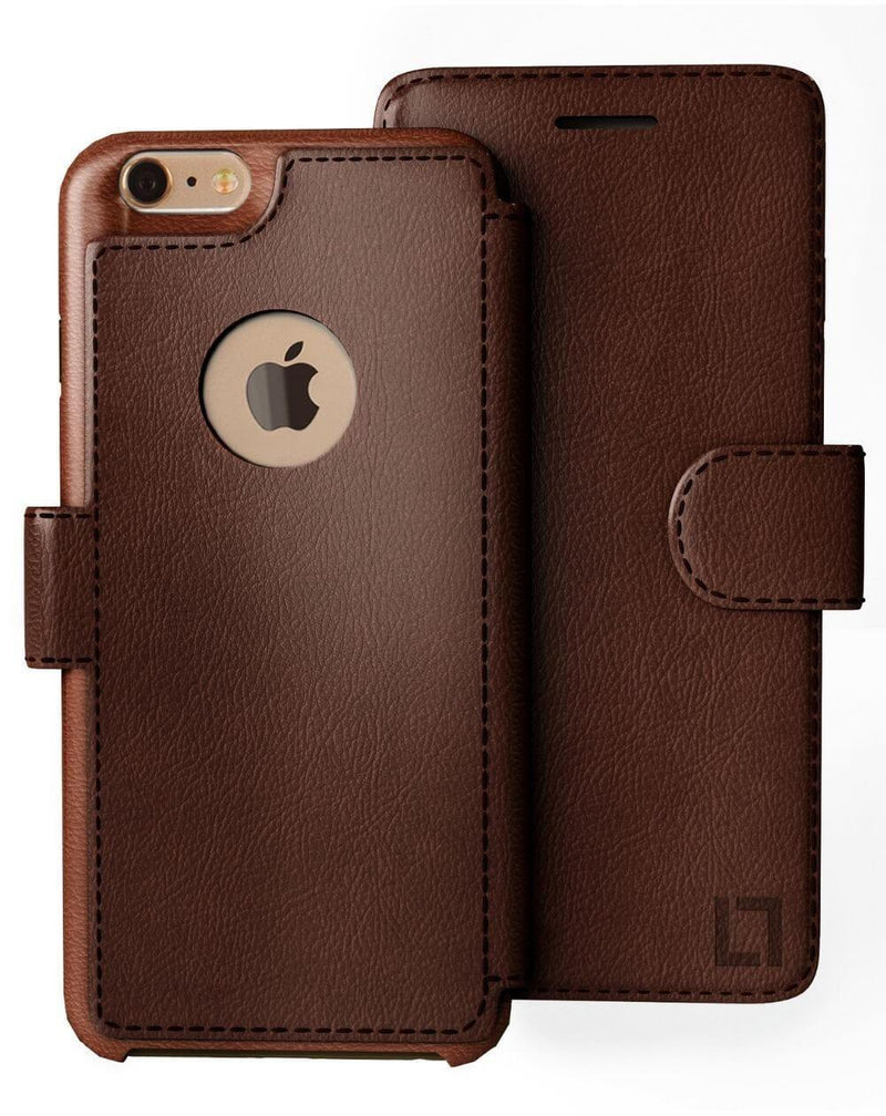 iPhone 8 Wallet Case LUPA Legacy Dark Brown 