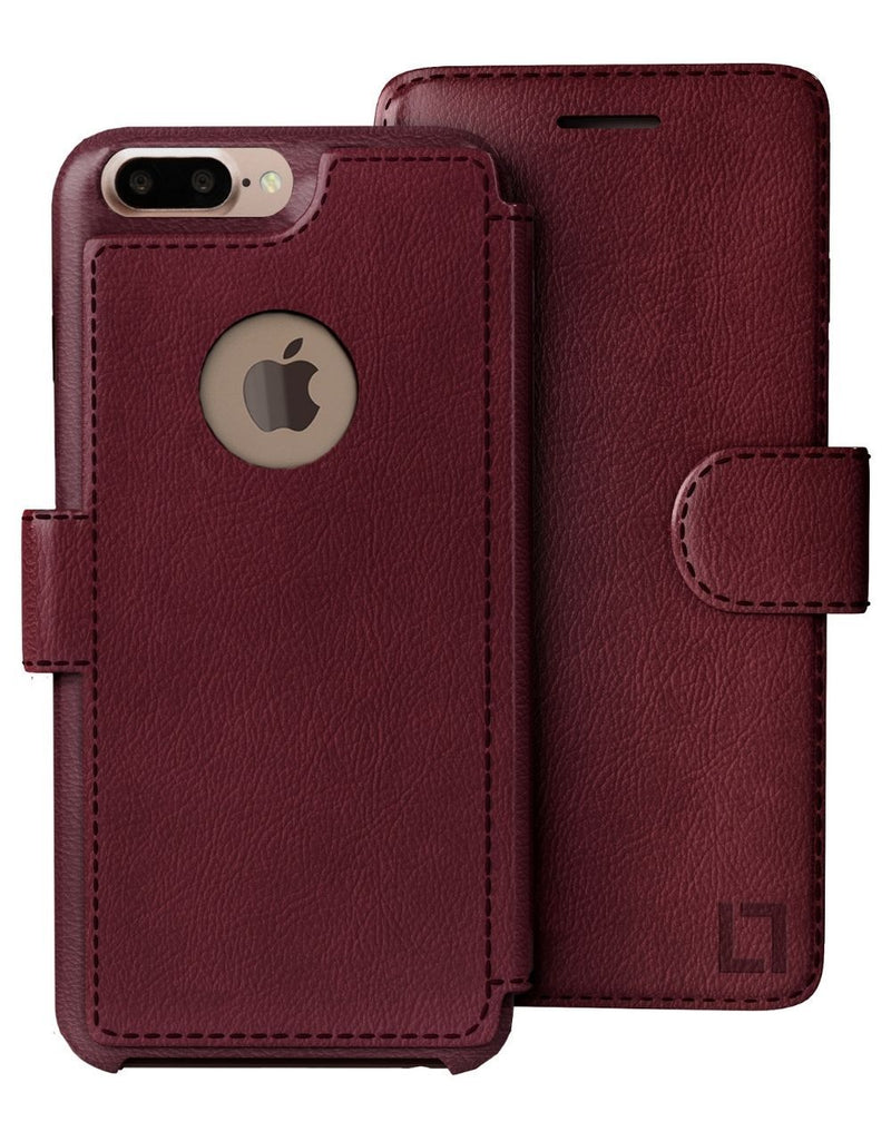 iPhone 8 Plus Wallet Case LUPA Legacy Burgundy 