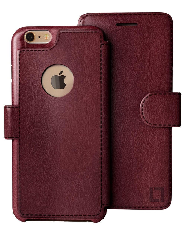 iPhone 8 Wallet Case LUPA Legacy Burgundy 