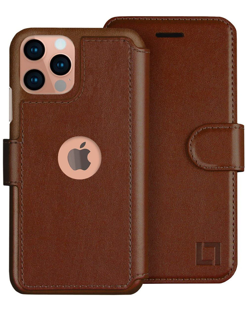 iPhone 12 Pro Wallet Case Lupa Legacy Caramel Brown 