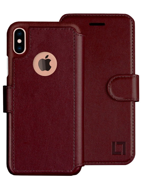 iPhone Xs Max Wallet Case LUPA Legacy Burgundy 